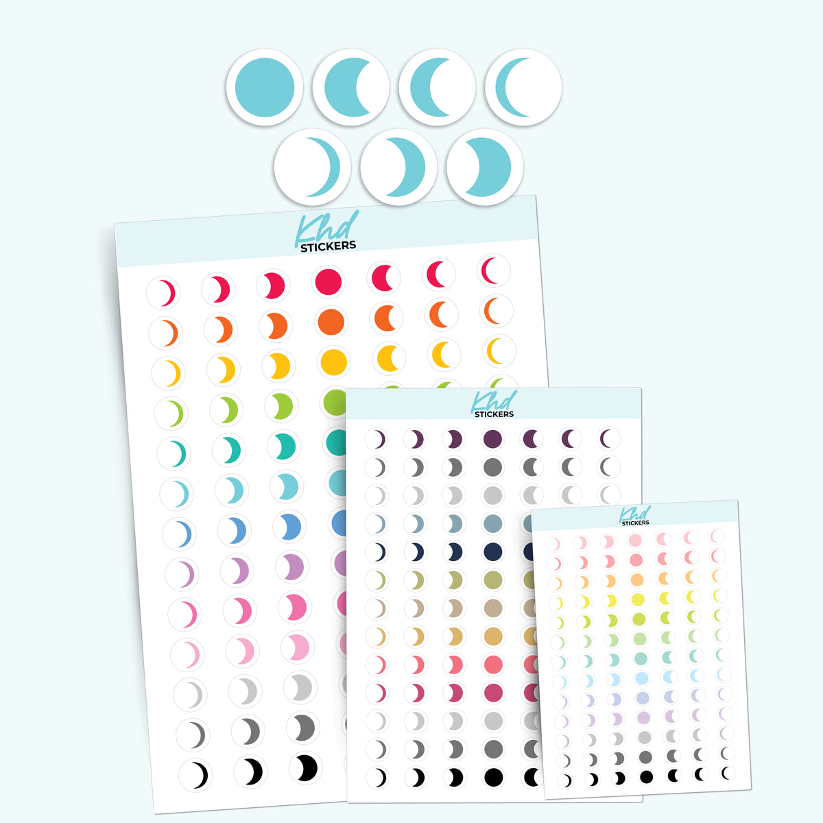 Moon Phases Planner Stickers – KHDStickers