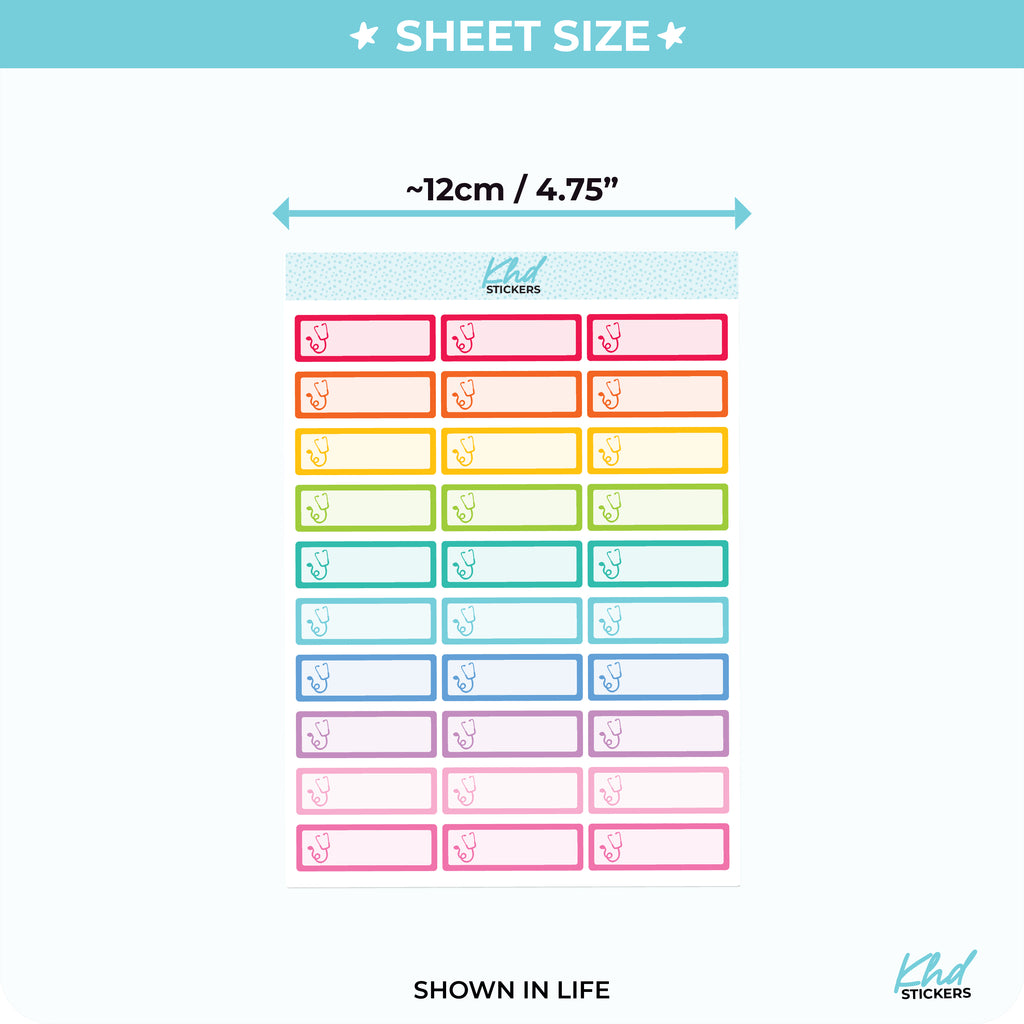 Medical Appointment Stickers Vinyl - Removable