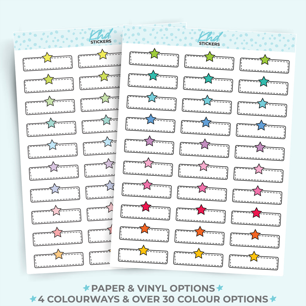 Doodle Stars Appointment Stickers Vinyl - Removable / Wine