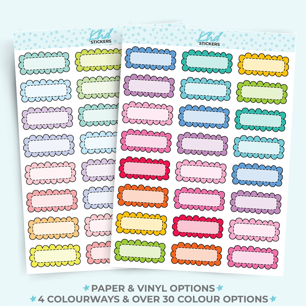 Doodle Box Appointment Stickers Vinyl - Removable / Wine