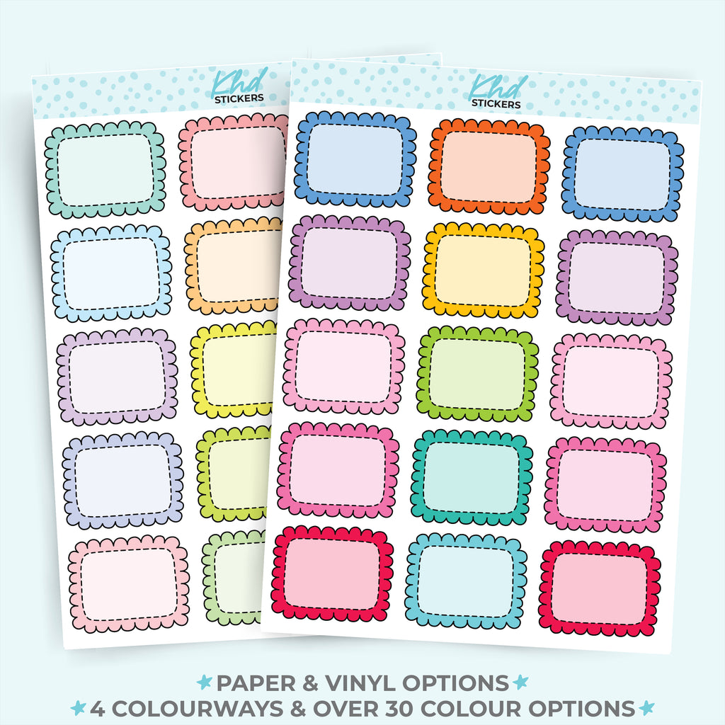 Doodle Box Appointment Stickers Vinyl - Removable / Wine