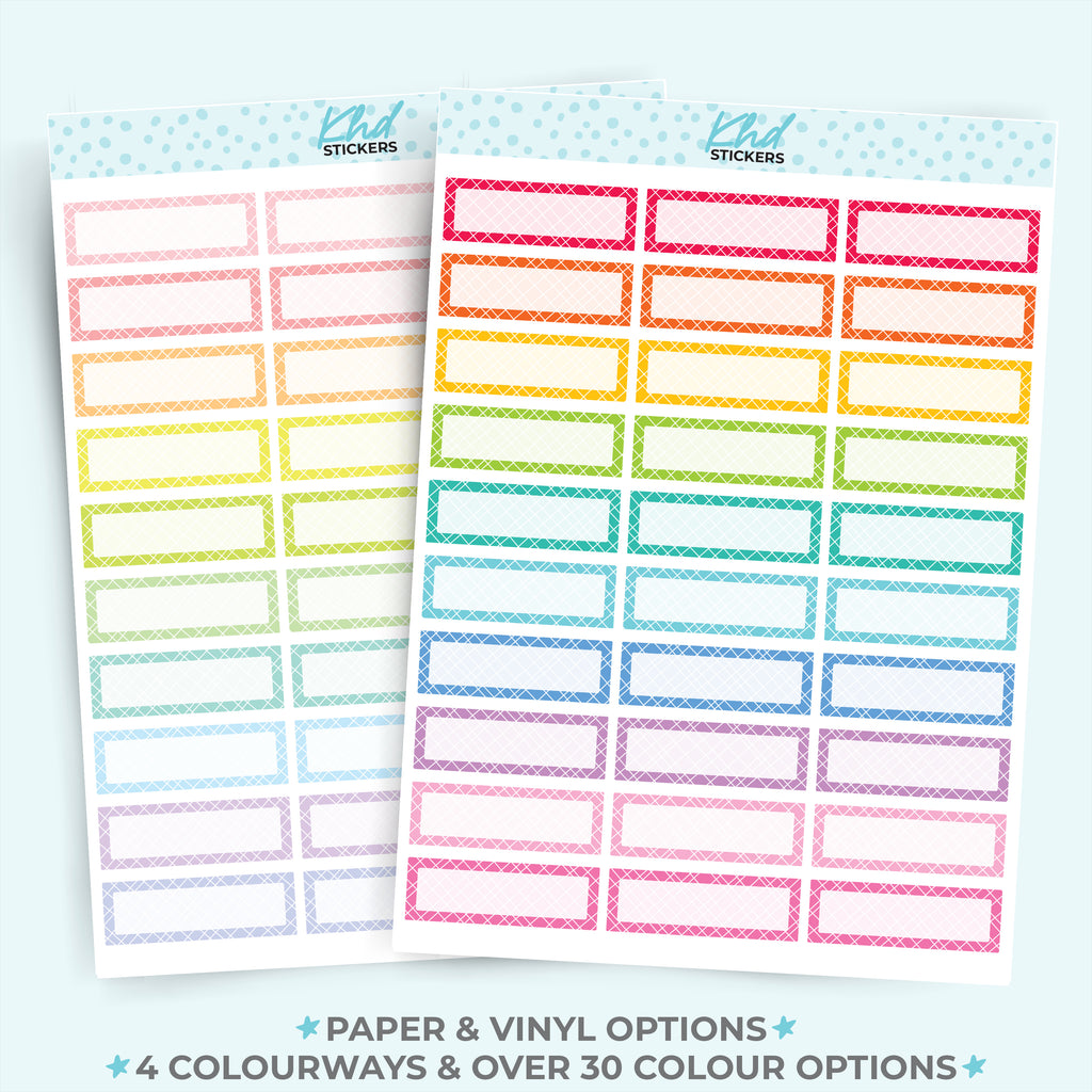 Appointment Quarter Box Planner Stickers with cross hatch pattern Vinyl - Removable / Wine