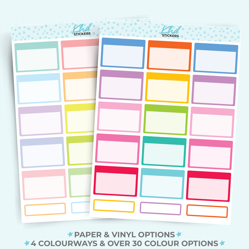 Half Box Planner Stickers Vinyl - Removable / Wine