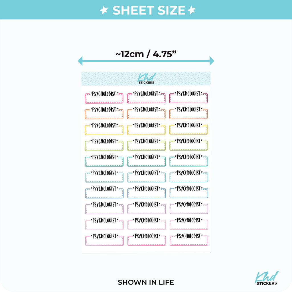 Psychologist Stickers Vinyl - Removable