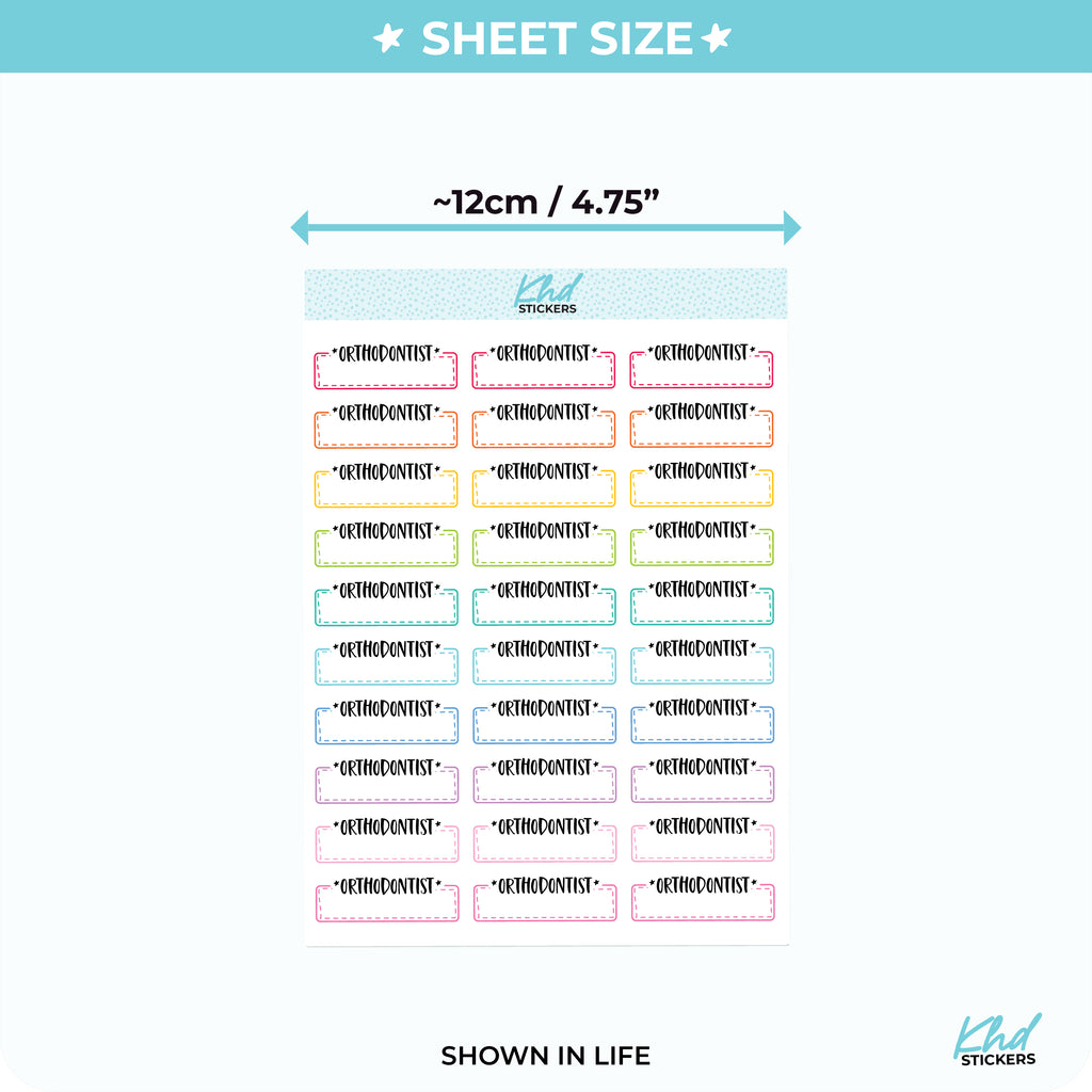 Orthodontist Stickers Vinyl - Removable