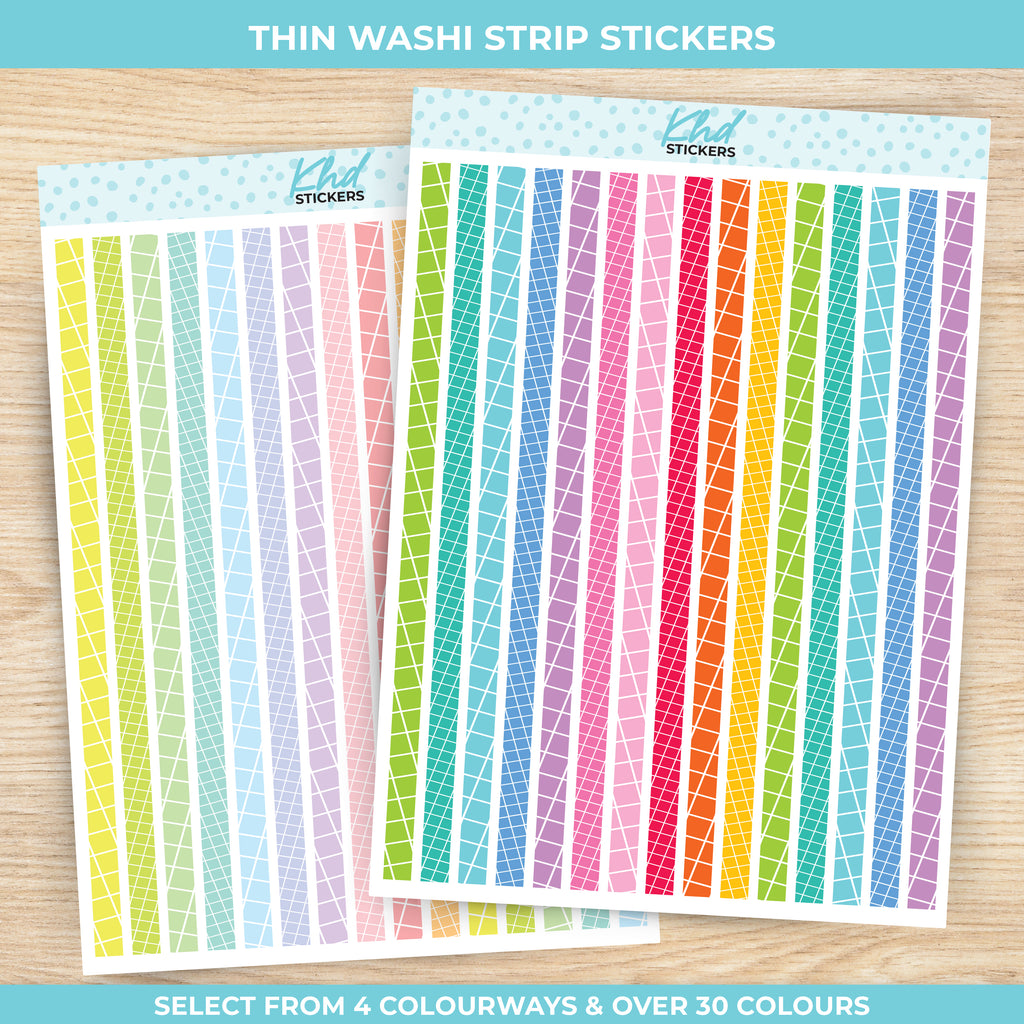 Thin Washi Strip Stickers