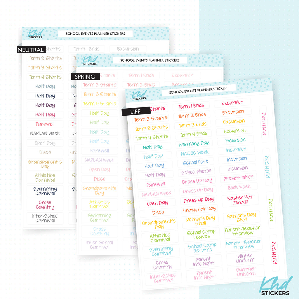 School Events Stickers Mufti Day