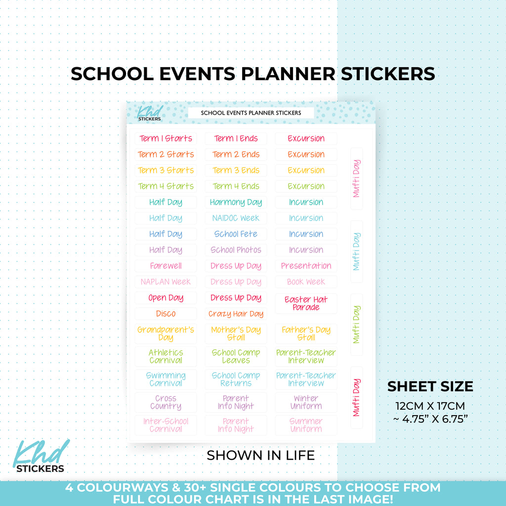 School Events Stickers Mufti Day