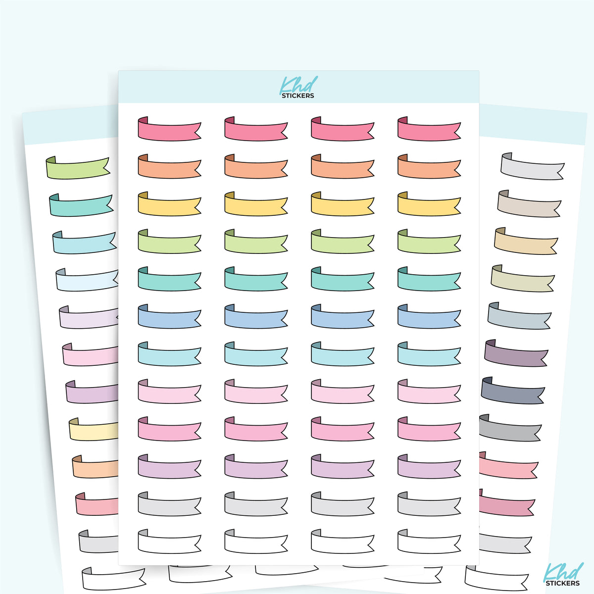Ribbon Banner Planner Stickers – KHDStickers