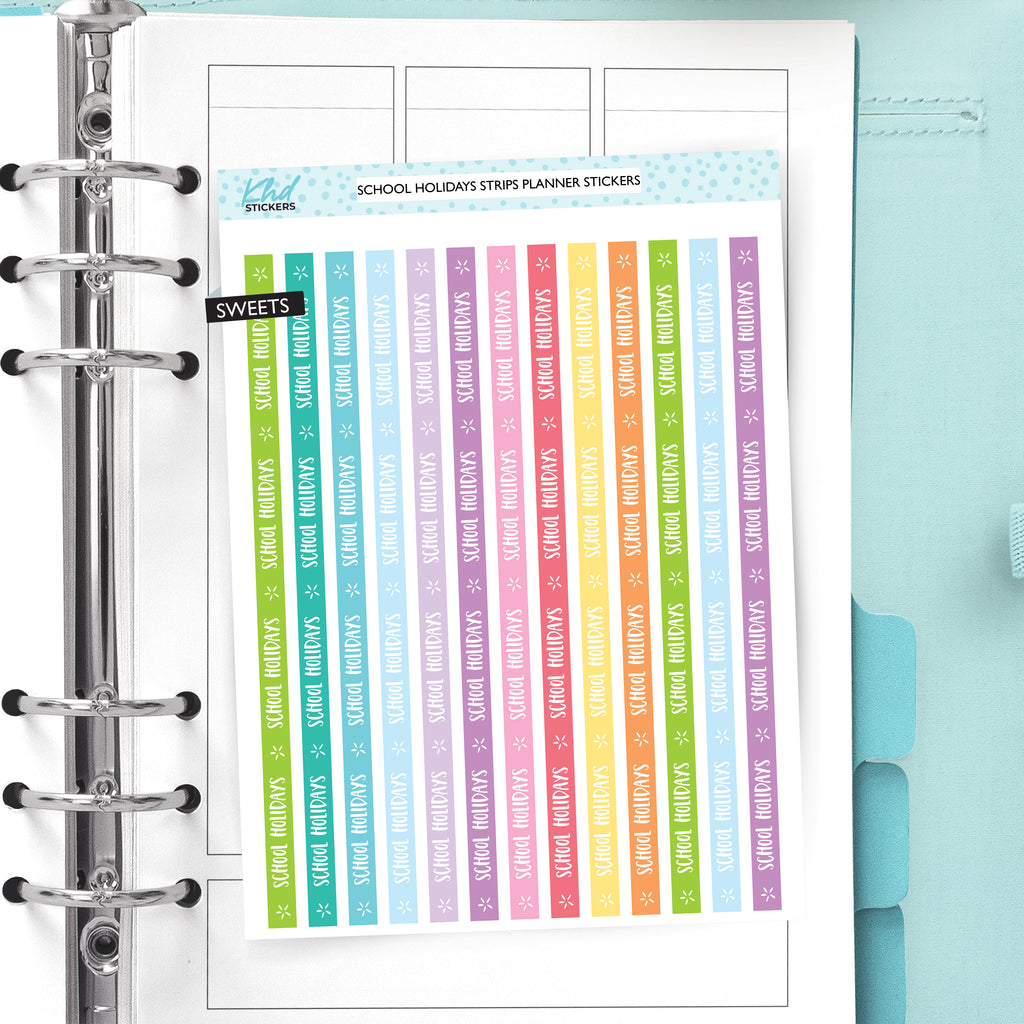 School Holidays Washi Strips LIFE