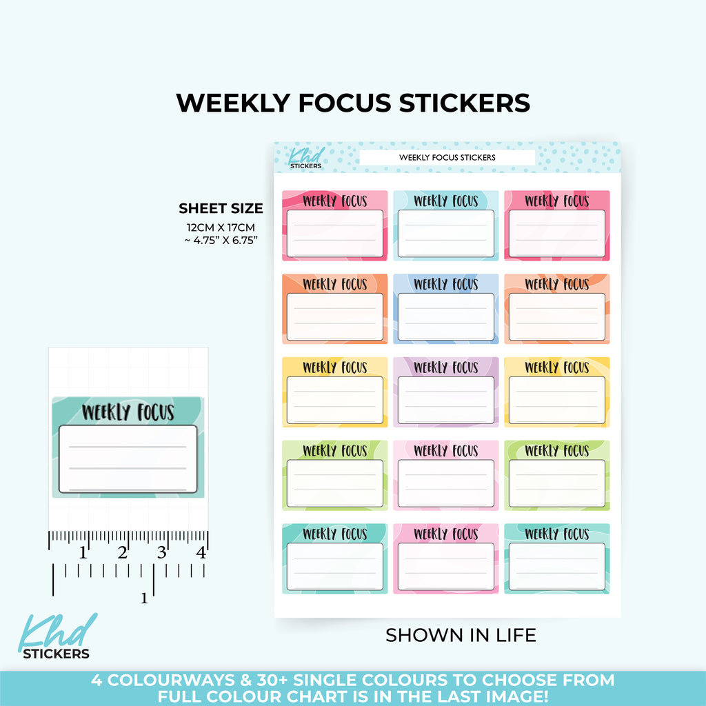 Weekly Focus Functional Boxes Vinyl - Removable