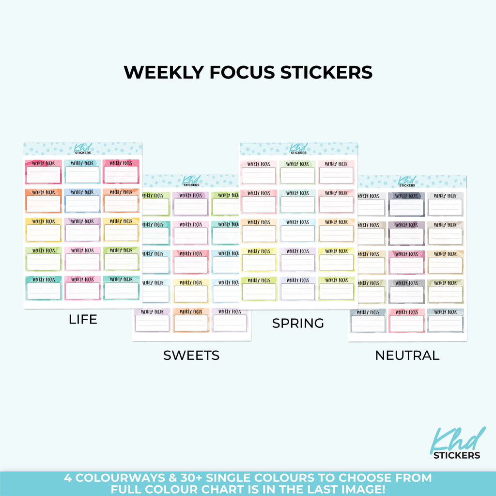 Weekly Focus Functional Boxes Vinyl - Removable