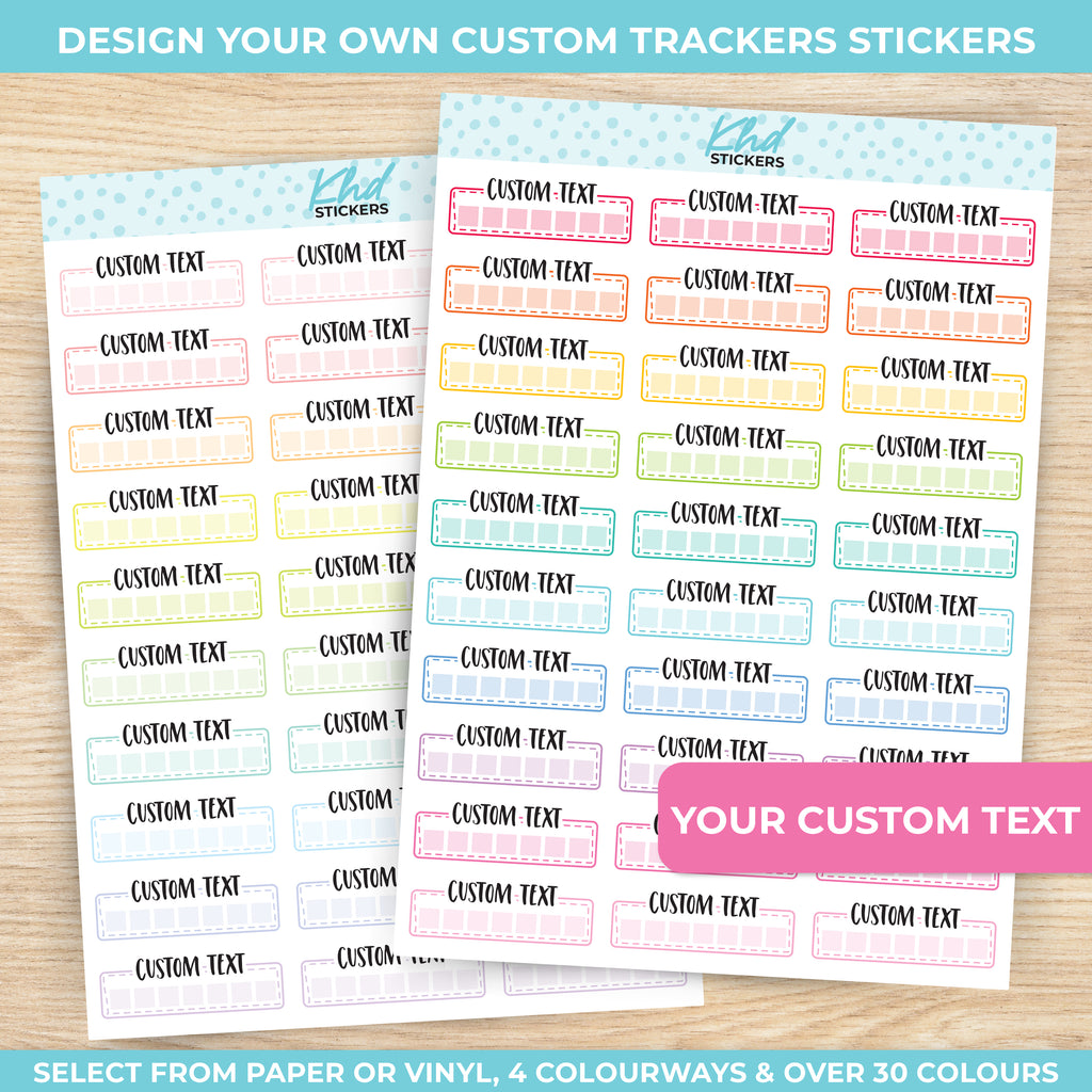 Design Your Own Custom Habit TrackerBoxes Vinyl - Removable