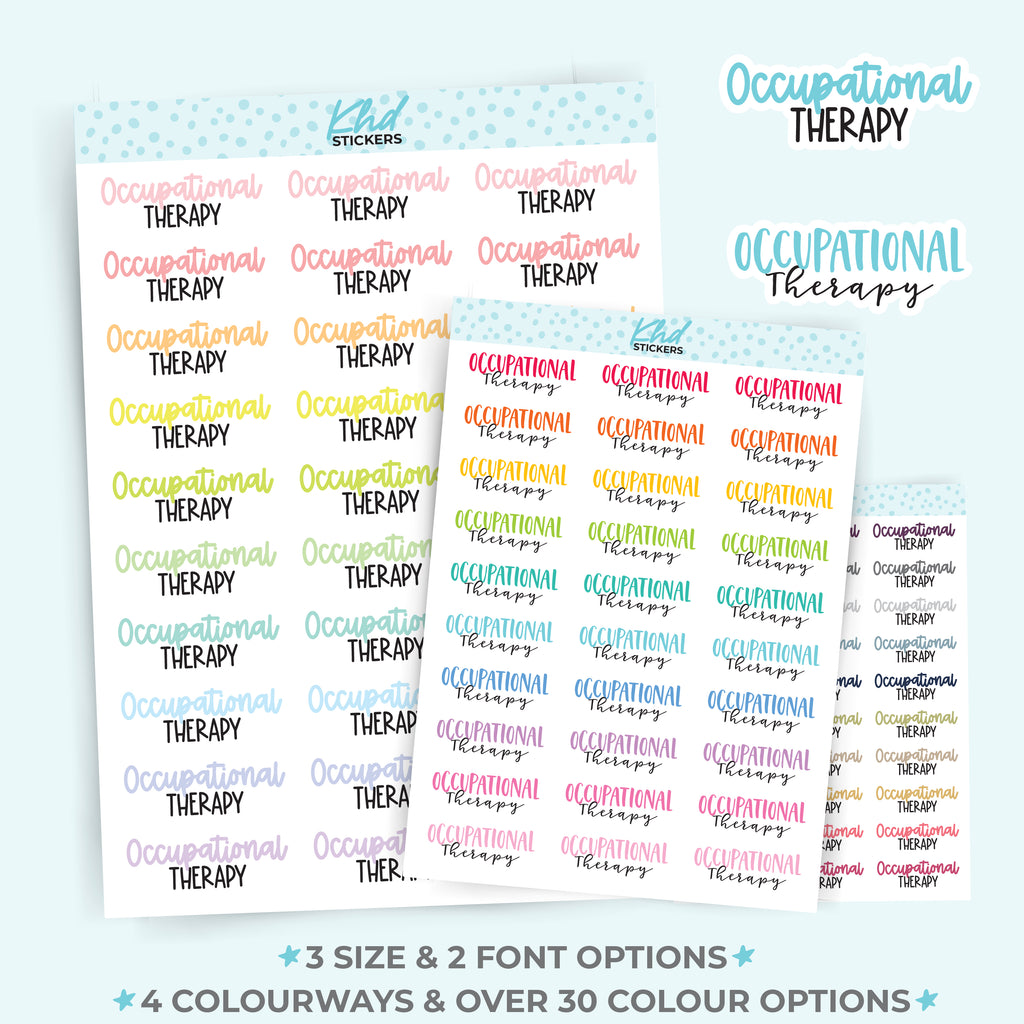 Occupational Therapy Script Planner Stickers Small