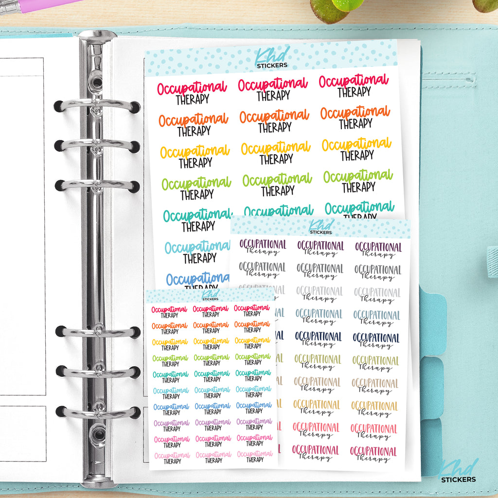 Occupational Therapy Script Planner Stickers Small