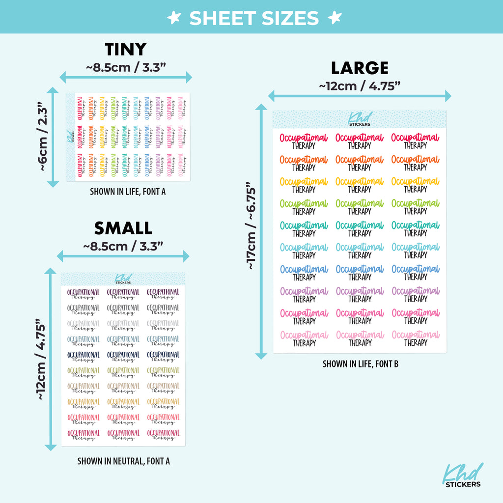 Occupational Therapy Script Planner Stickers Small