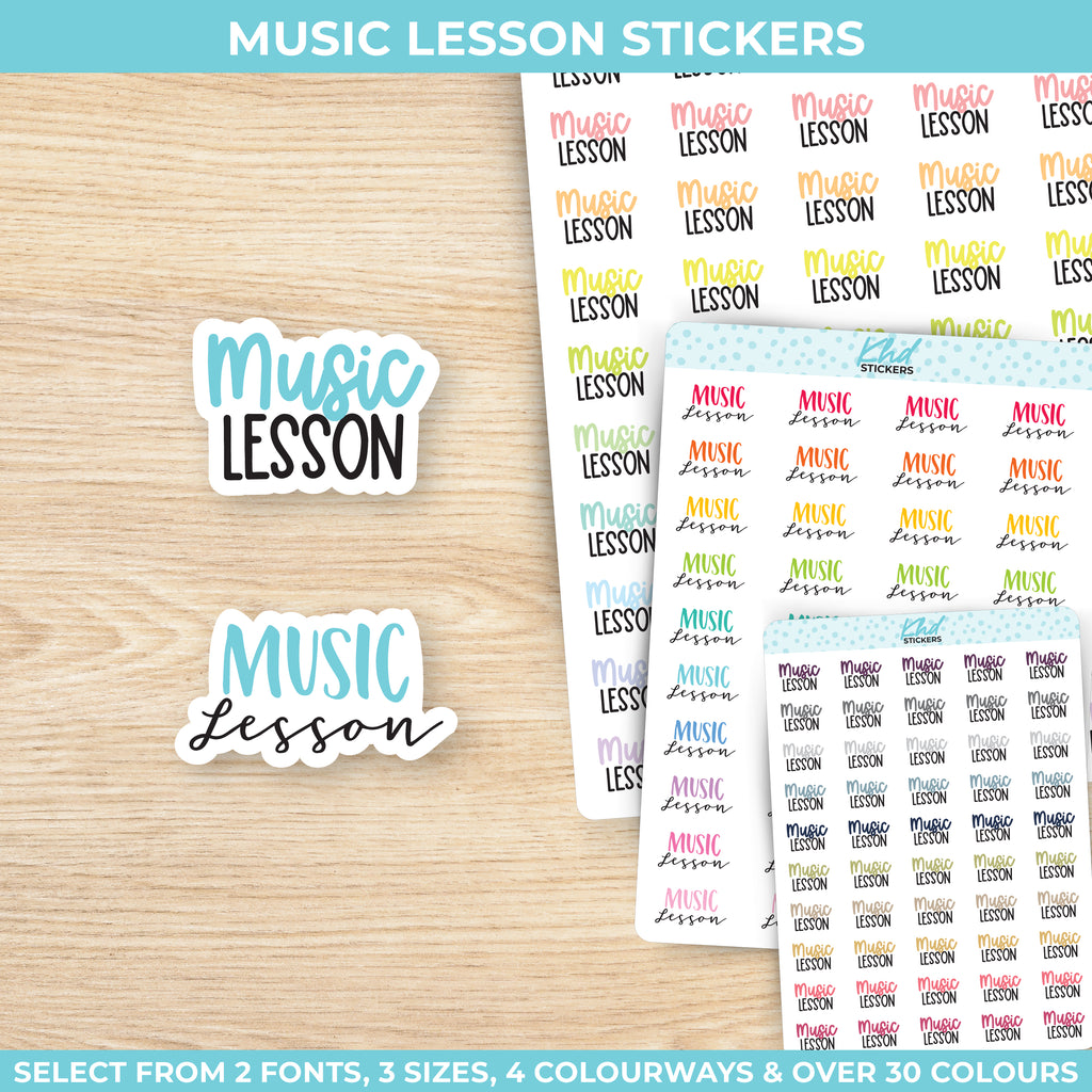 Music Lesson Stickers Small