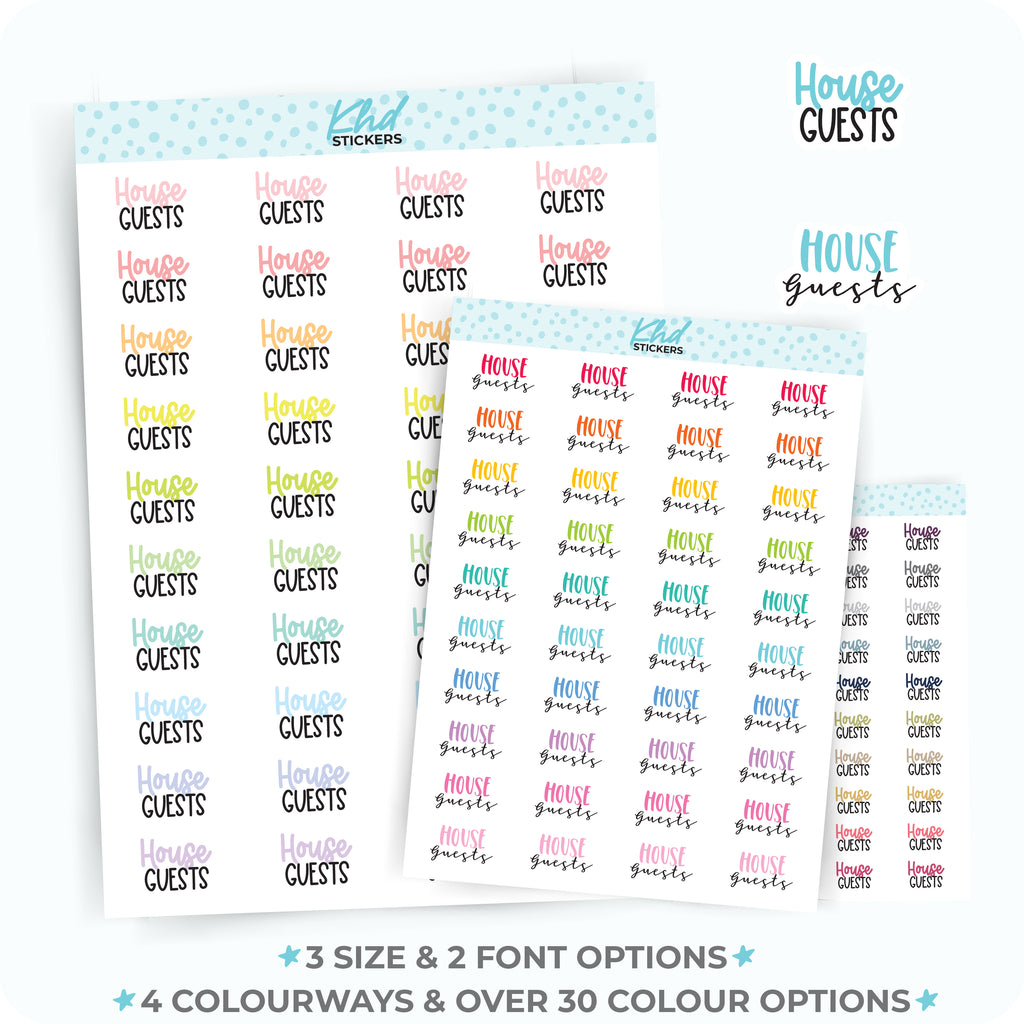 House Guests Planner Stickers Small