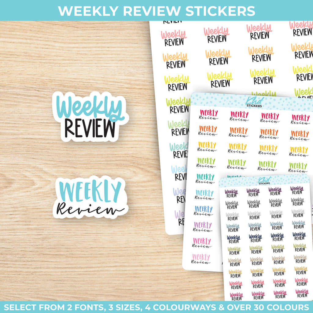 Weekly Review Stickers Small