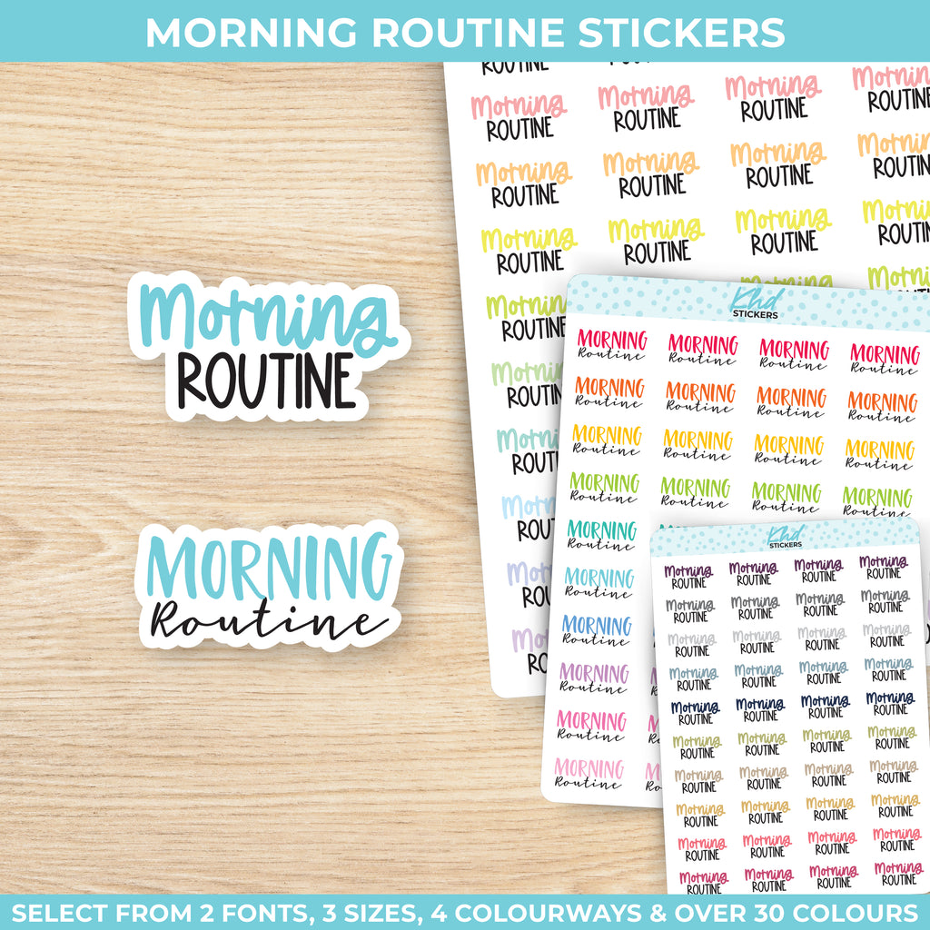 Morning Routine Stickers Small