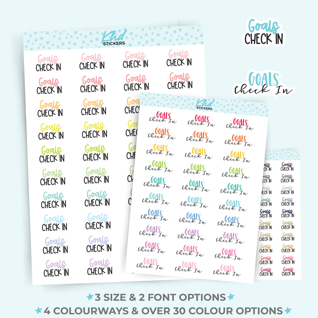 Goals Check In Planner Stickers Small