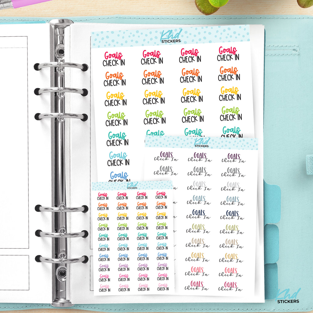 Goals Check In Planner Stickers Small