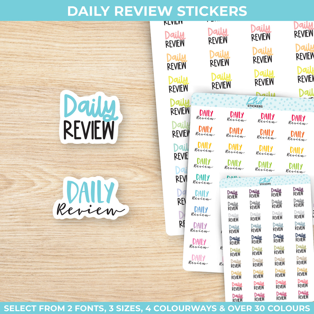 Daily Review Stickers Small