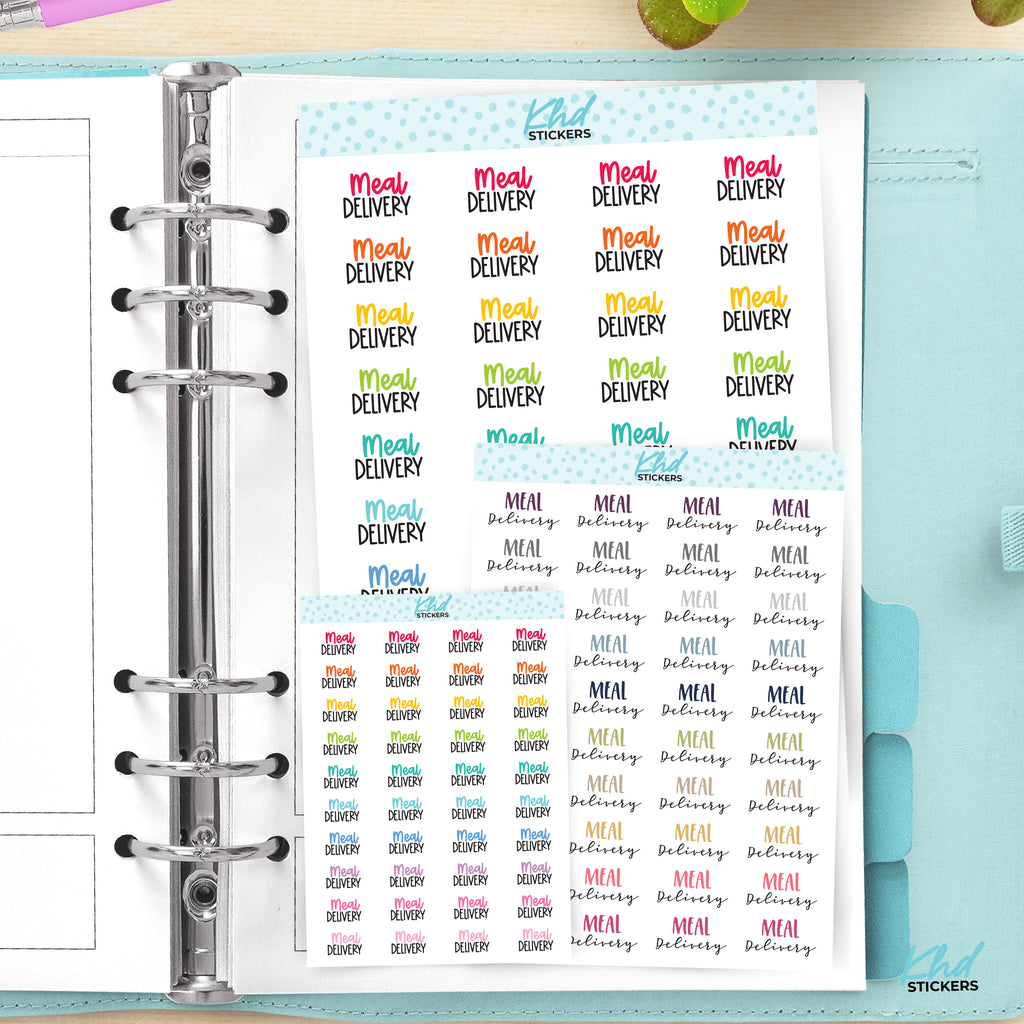 Meal Delivery Script Planner Stickers Small