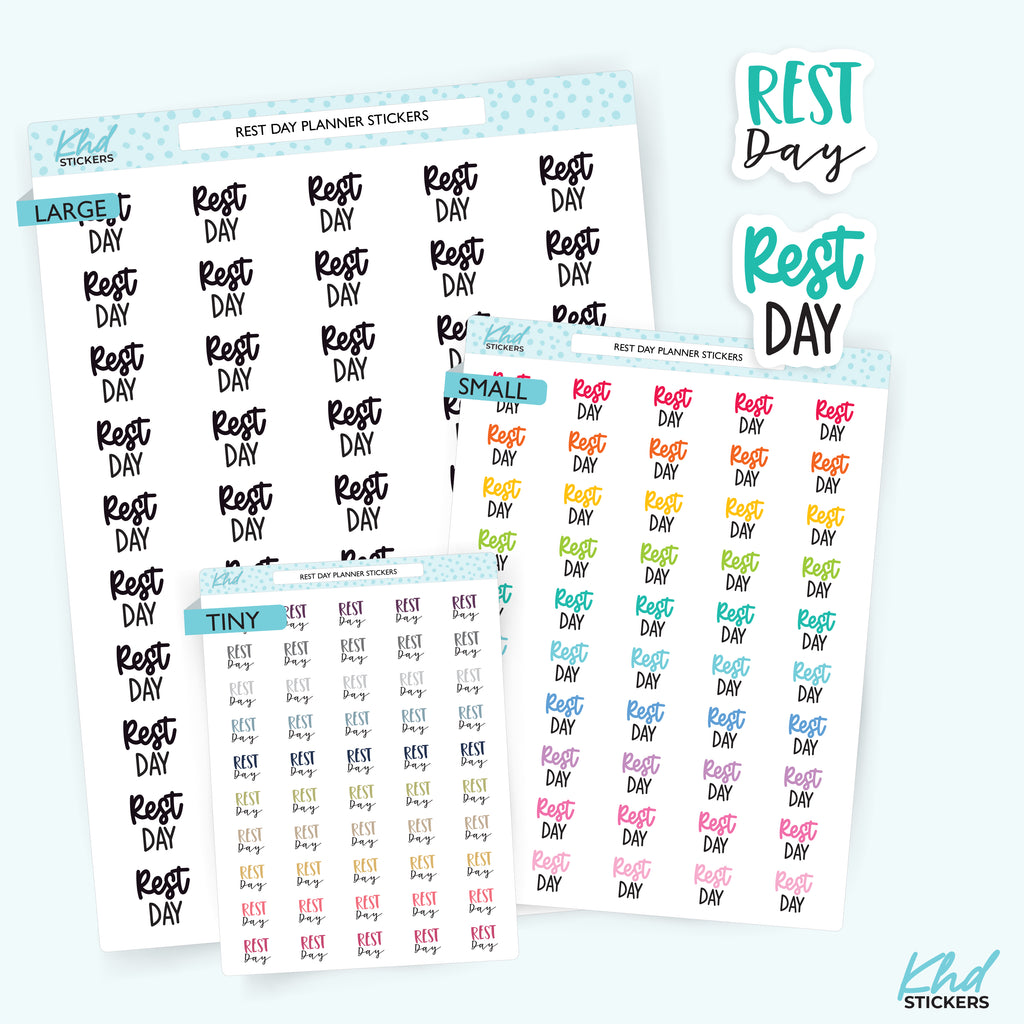 Rest Day Planner Stickers Small