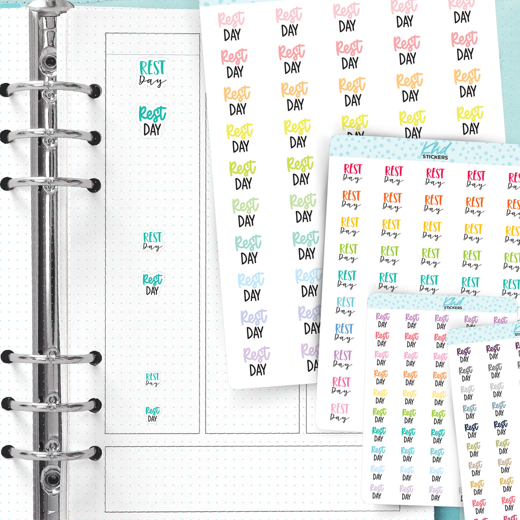Rest Day Planner Stickers Small