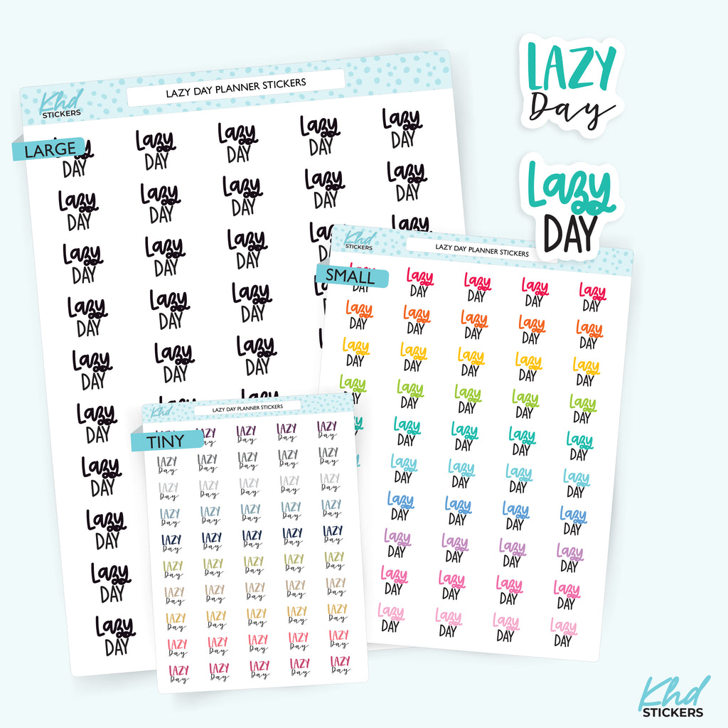 Lazy Day Planner Stickers Small