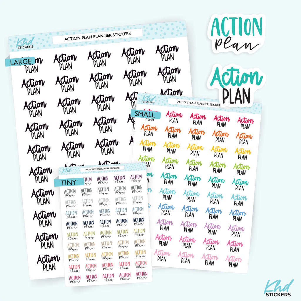 Action Plan Planner Stickers Small