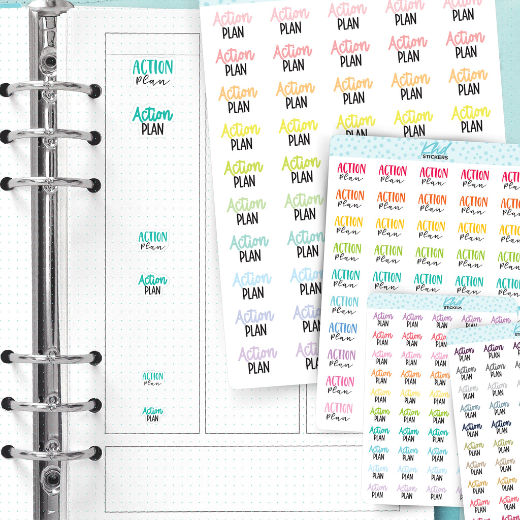 Action Plan Planner Stickers Small