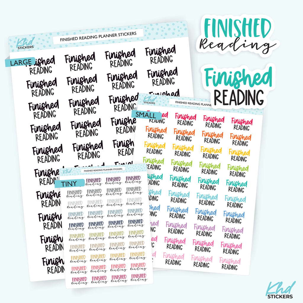 Finished Reading Planner Stickers Small