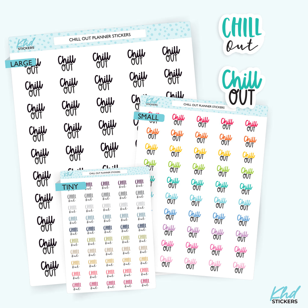 Chill Out Planner Stickers Small