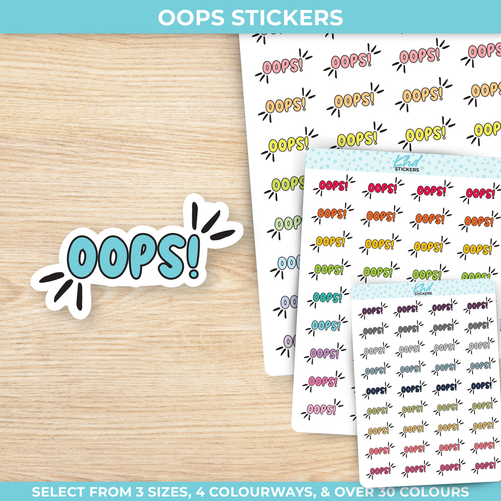 Oops Planner Stickers Small