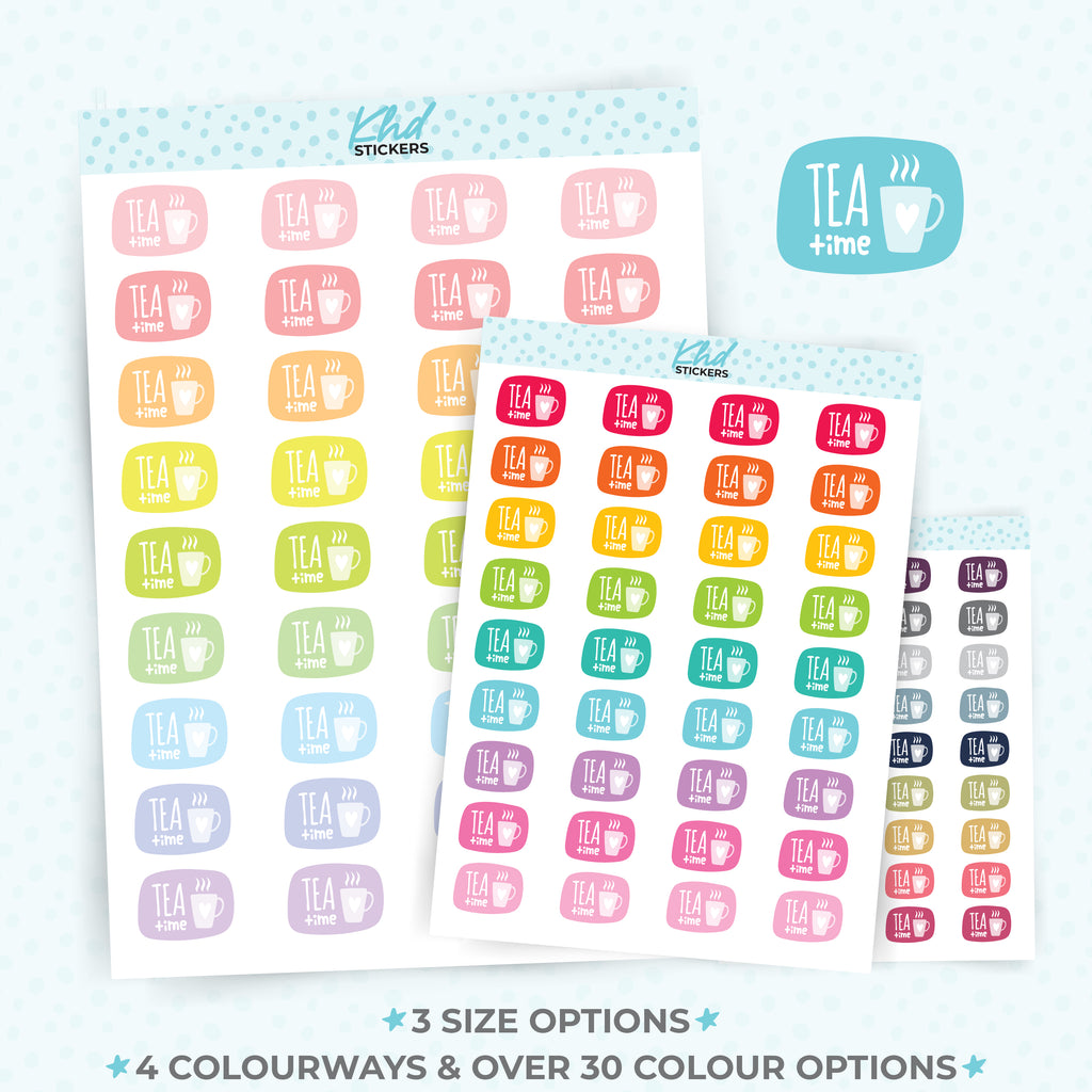 Tea Time Planner Stickers Small