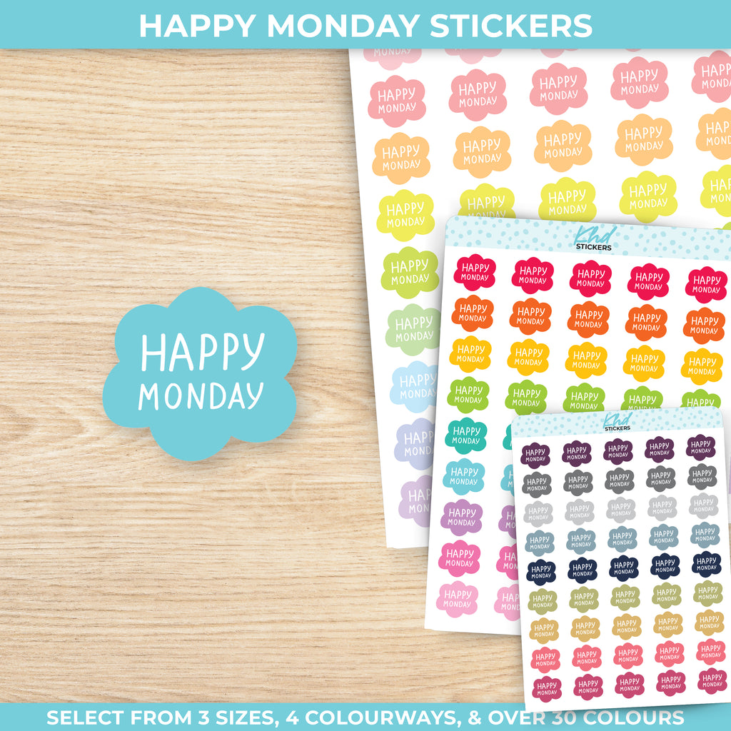 Happy Monday Planner Stickers Small