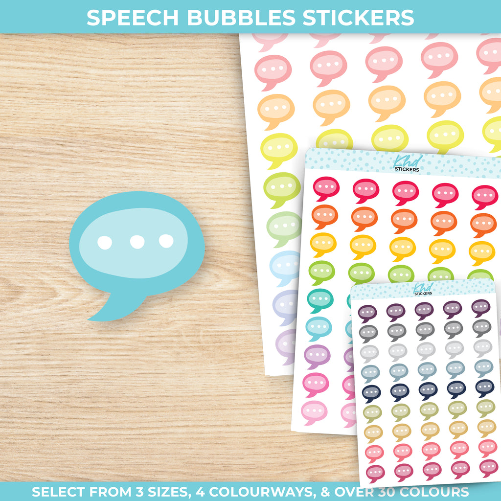 Speech Bubble Planner Stickers Small