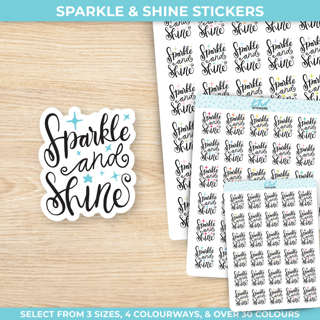 Sparkle and Shine Planner Stickers Small