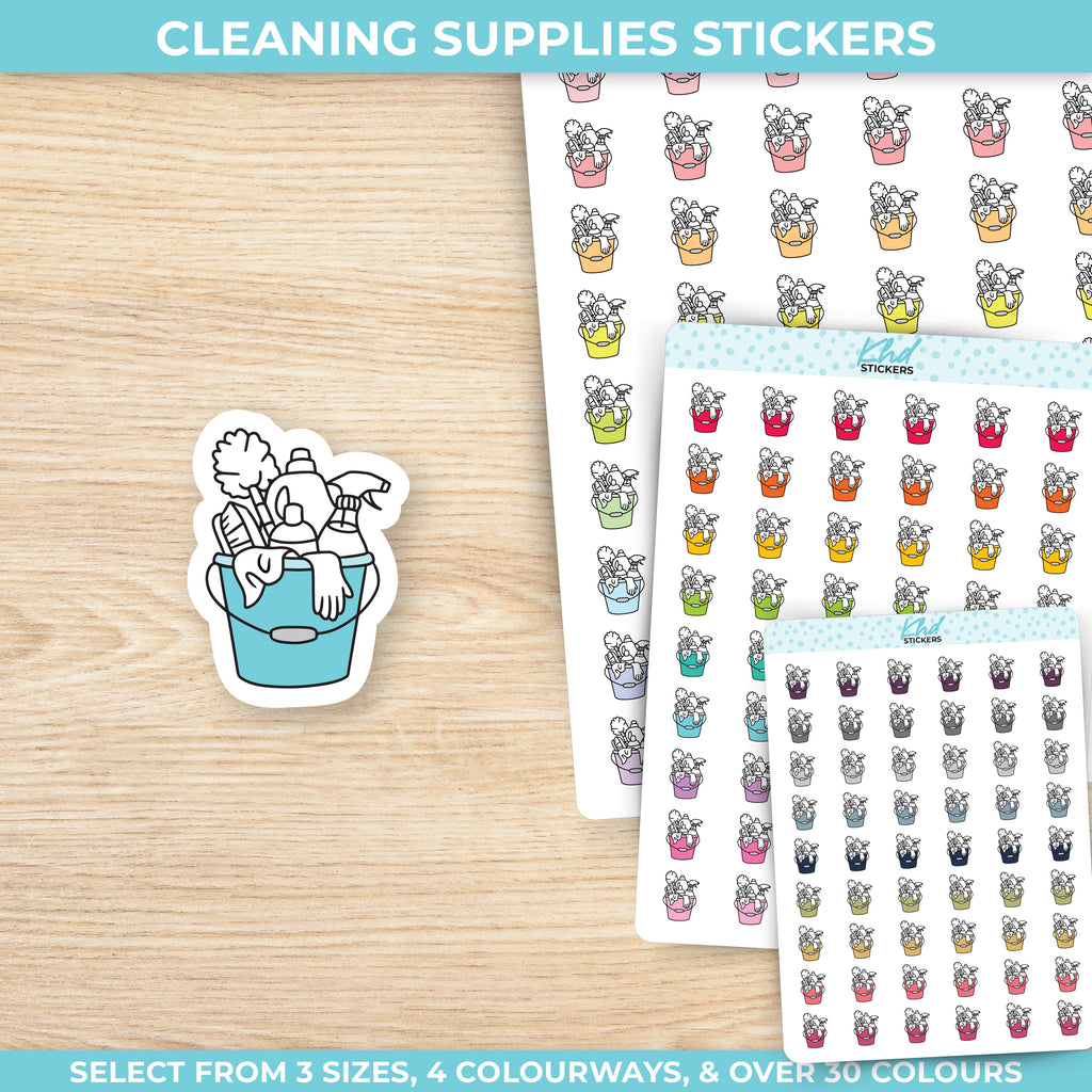 Cleaning Supplies Housework Stickers Small