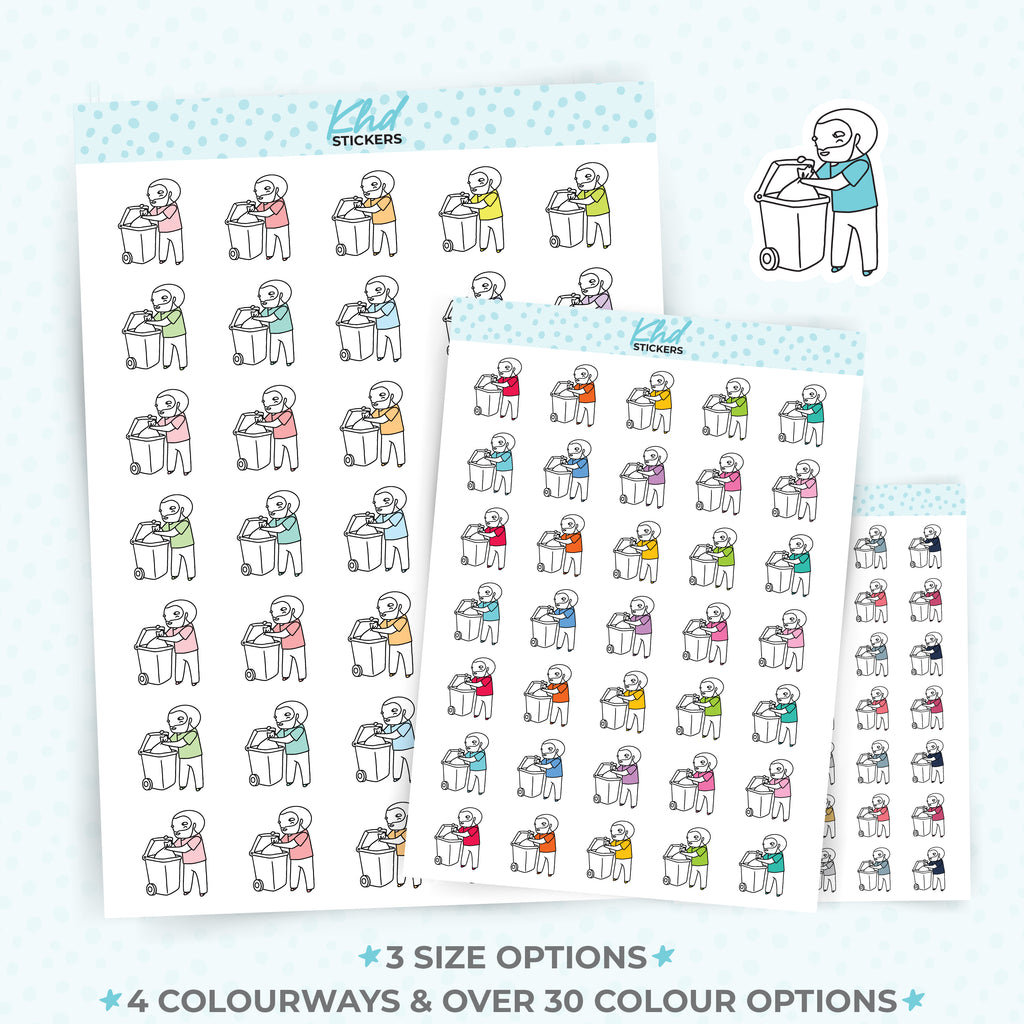 Bins Out Planner Dude Jeremy Stickers Small