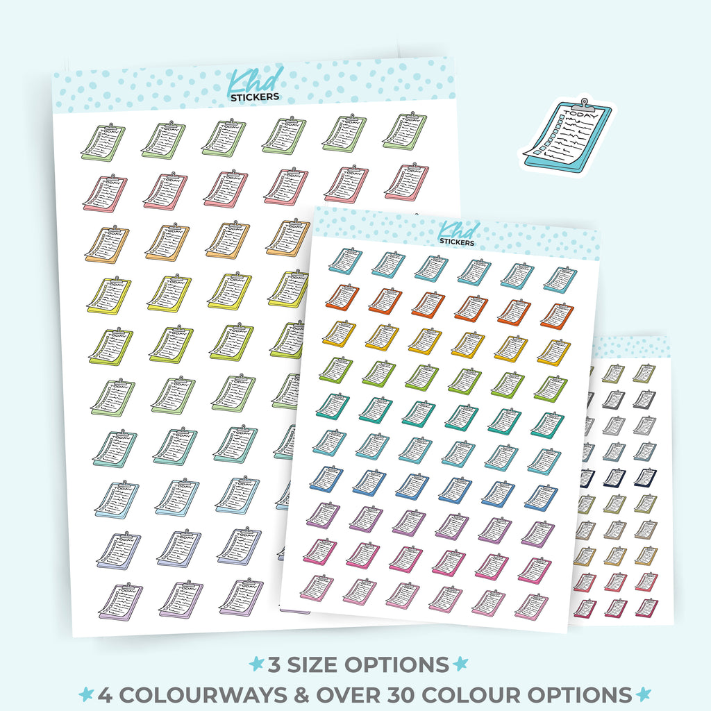 Today Clipboard Planner Stickers Small