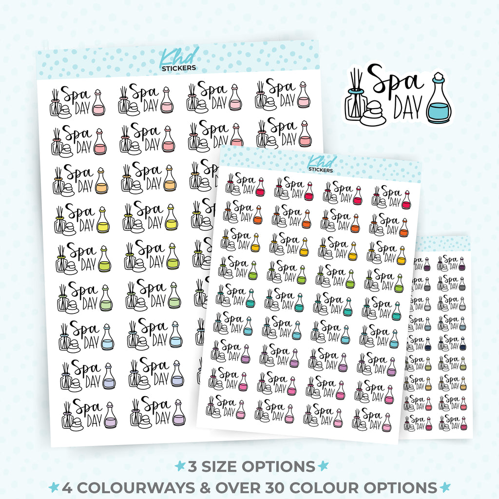 Spa Day Planner Stickers Small