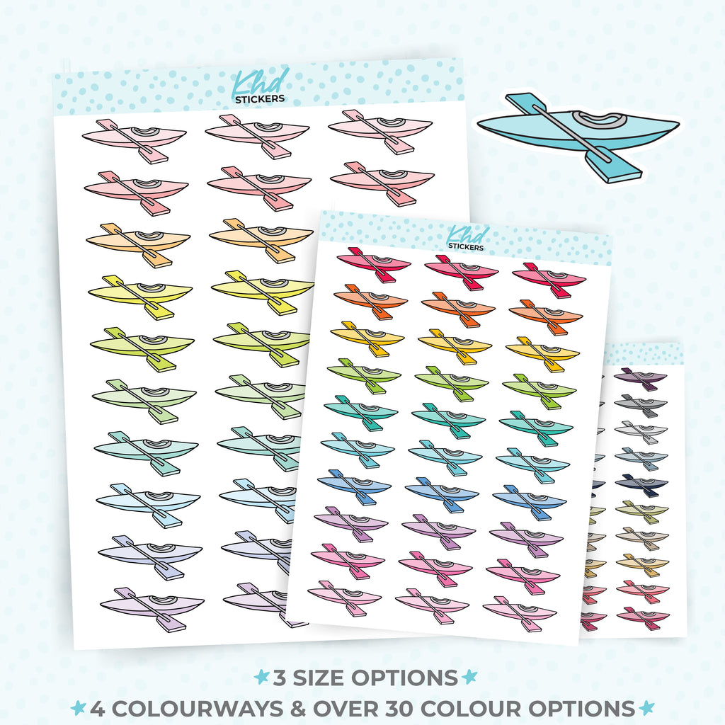 Kayak Planner Stickers Small