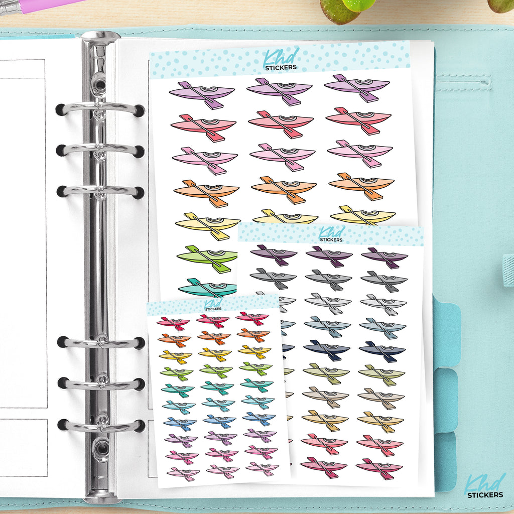 Kayak Planner Stickers Small