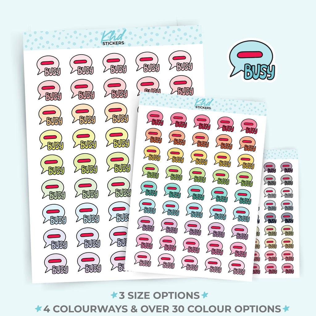 Busy Speech Bubble Planner Stickers Small