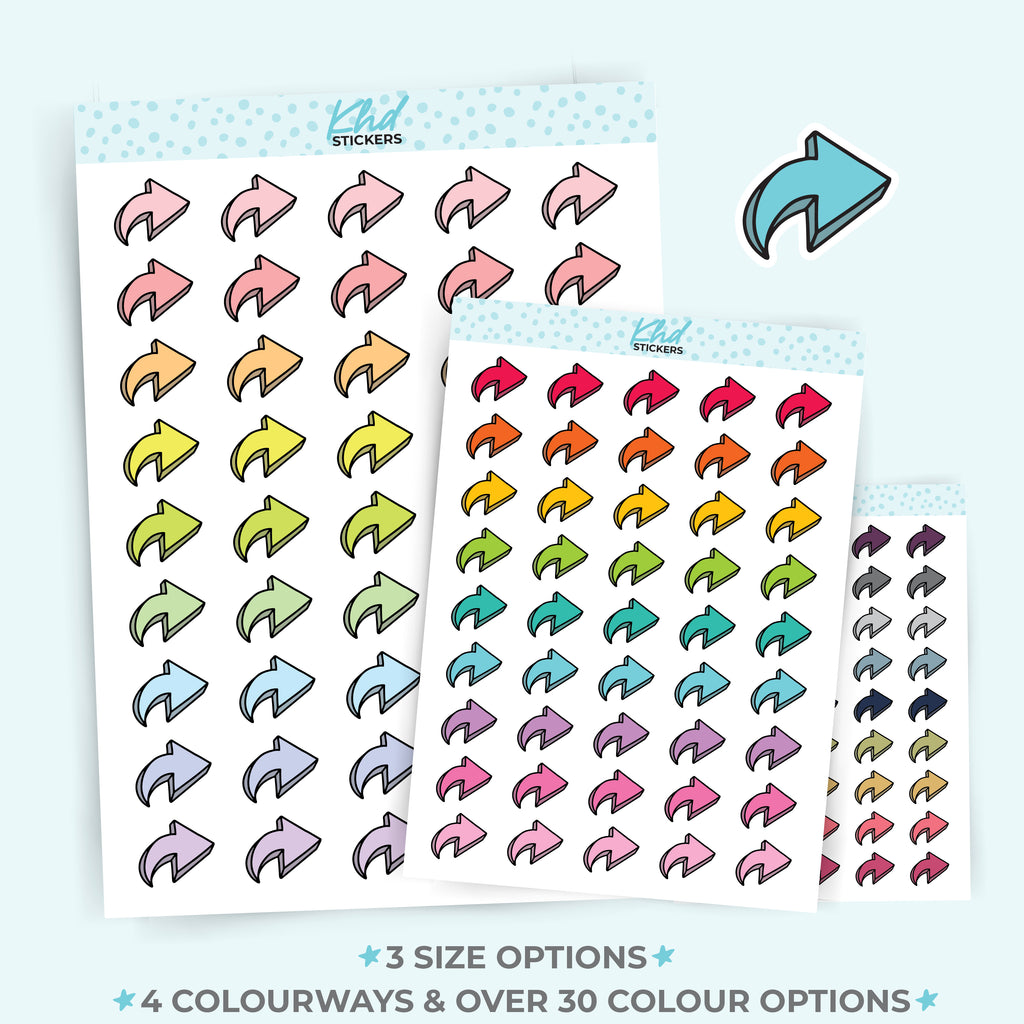 Small or Large Arrows Planner Stickers Small