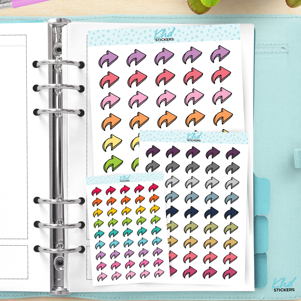 Small or Large Arrows Planner Stickers Small