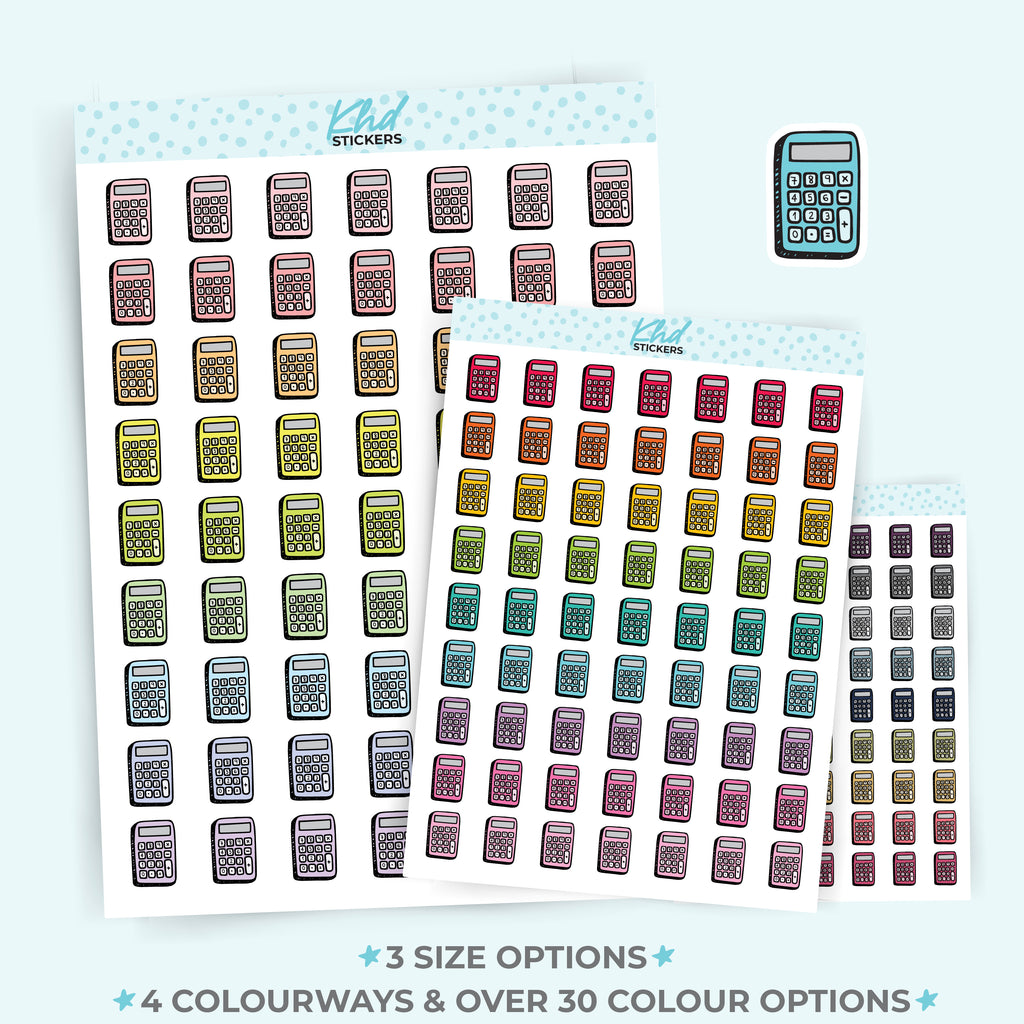 Calculator Planner Stickers Small